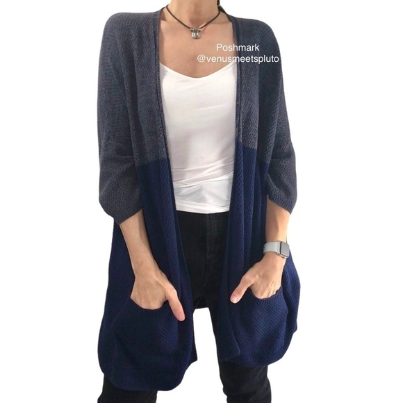 UO BDG Charlie Dolman Long Sweater Cardigan Sz XS Colorblock Cozy Knit Beachy - Picture 1 of 8